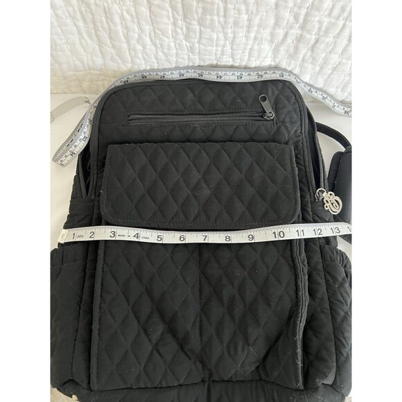 Vera Bradley Black Quilted Backpack EUC - Picture 9 of 10